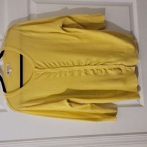 Ye Mak Yellow Plus Size Cardigan 3X Plus Size